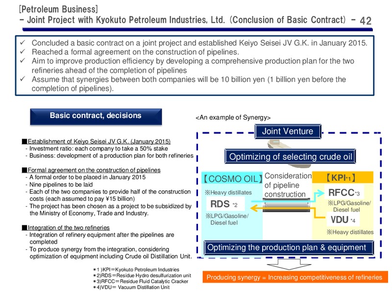 2014 Earnings Call – Cosmo Oil – slide 42