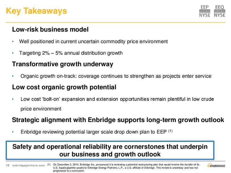 May 2015 Investment Presentation – Enbridge Energy Partners Lp – slide 18