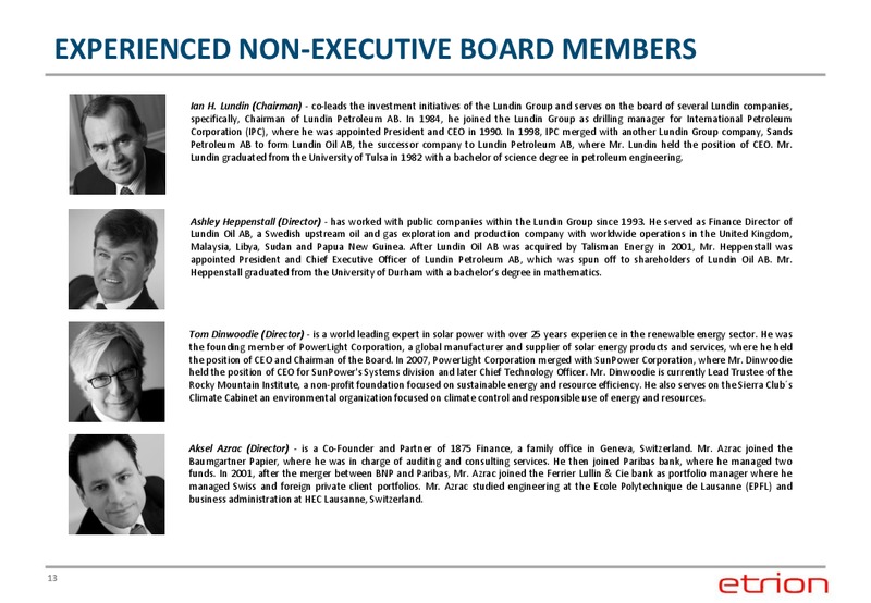 May 2015 Corporate Presentation – Etrion Corporation – slide 12