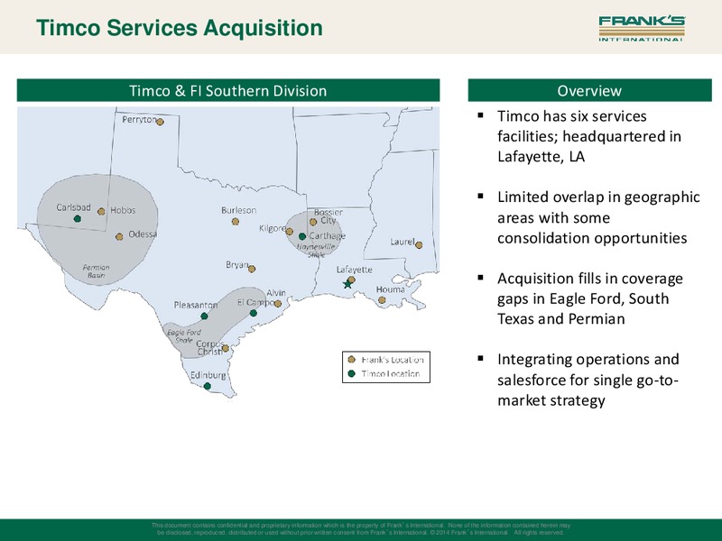 Q2 2015 Earnings Call – Franks International – slide 10