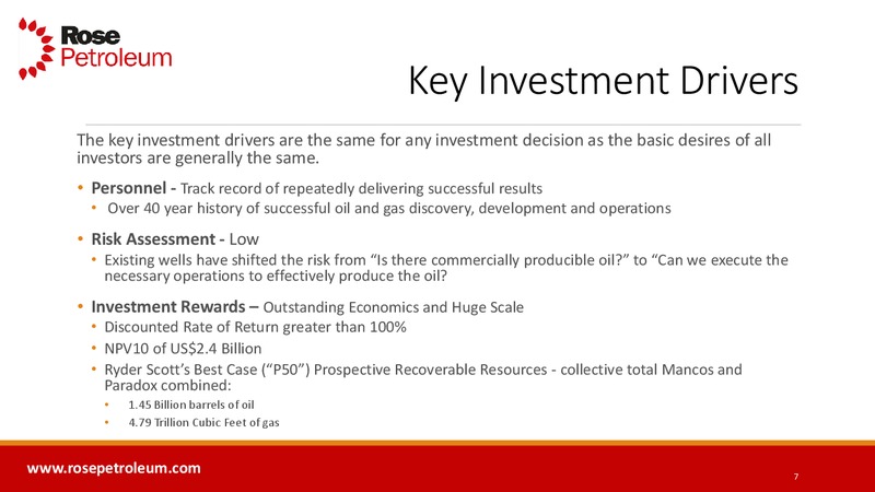 Enercom Conference – Rose Petroleum – slide 6