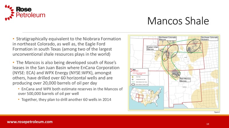Enercom Conference – Rose Petroleum – slide 12