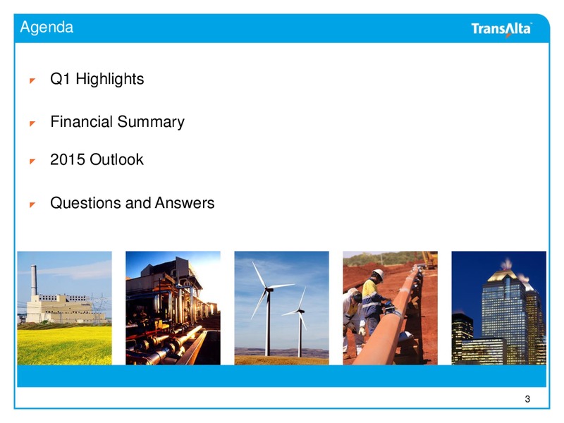 Q1 2015 Earnings Call – Transalta Corp. – slide 2