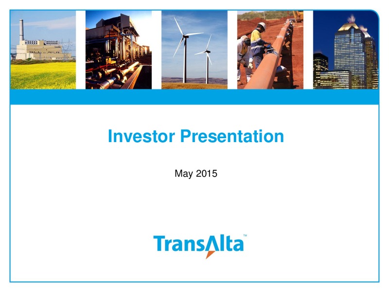 May 2015 Investor Presentation – Transalta Corp. – slide 1