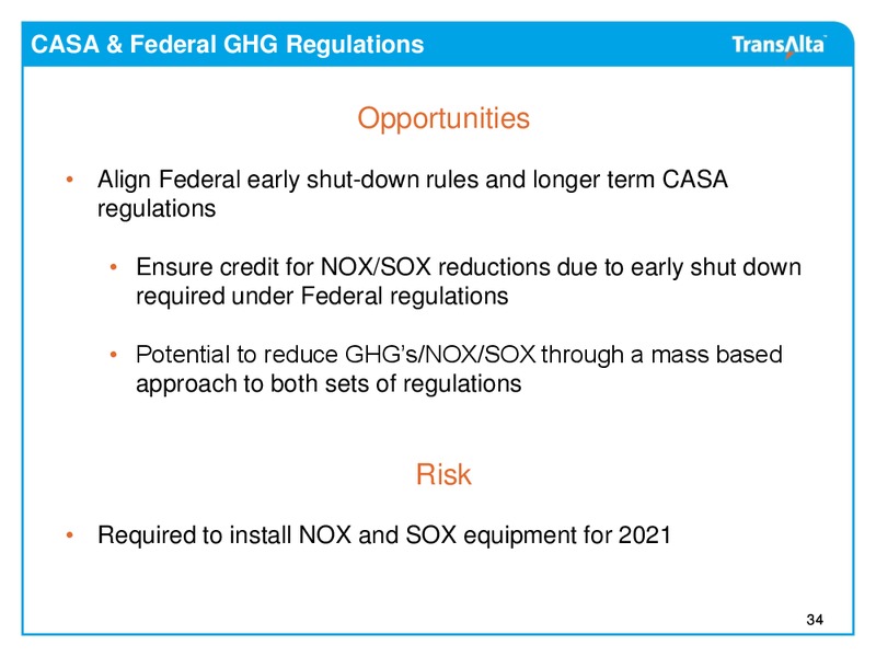May 2015 Investor Presentation – Transalta Corp. – slide 33