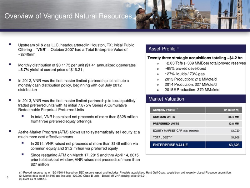 NAPTP 2015 MLP Conference Presentation – Vanguard Natural Resources, Llc – slide 2