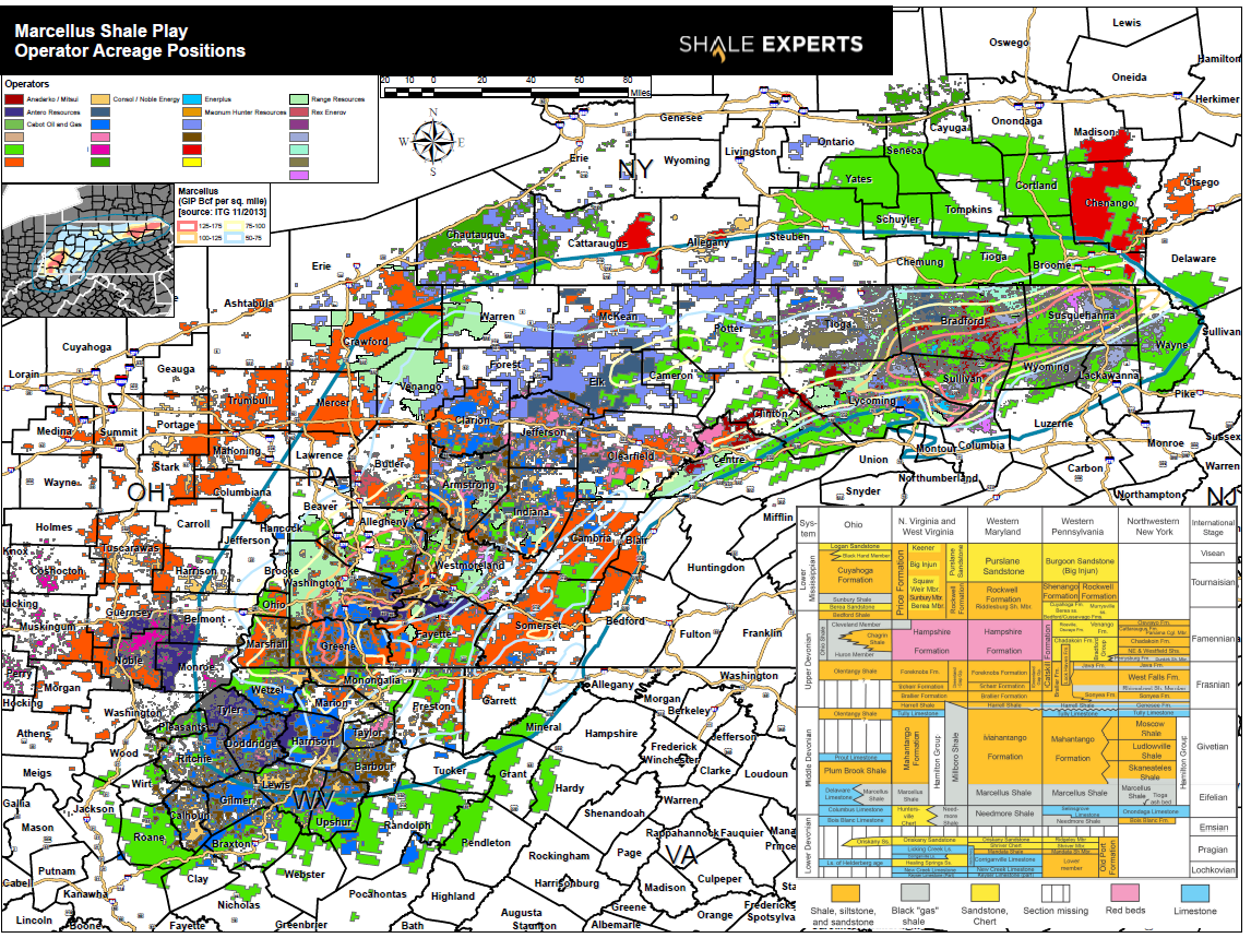 Marcellus Shale Map : Leasehold