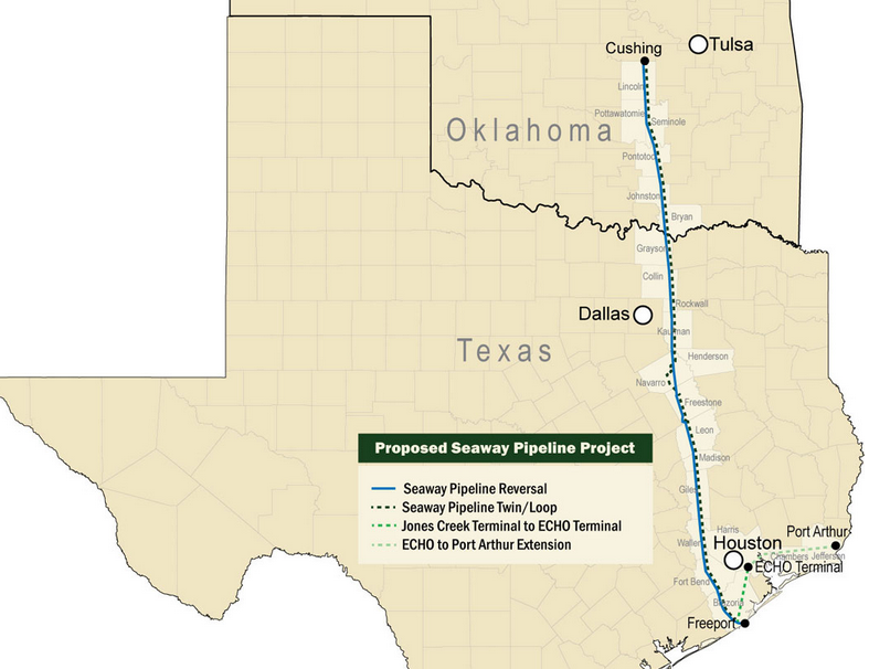 Seaway Pipeline Expansion Completed, 400,000 BPD