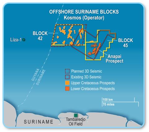 Kosmos Farms Out with Hess in Suriname
