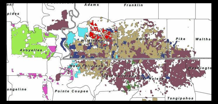 Map: Tuscaloosa Marine Shale Operator Acreage Positions